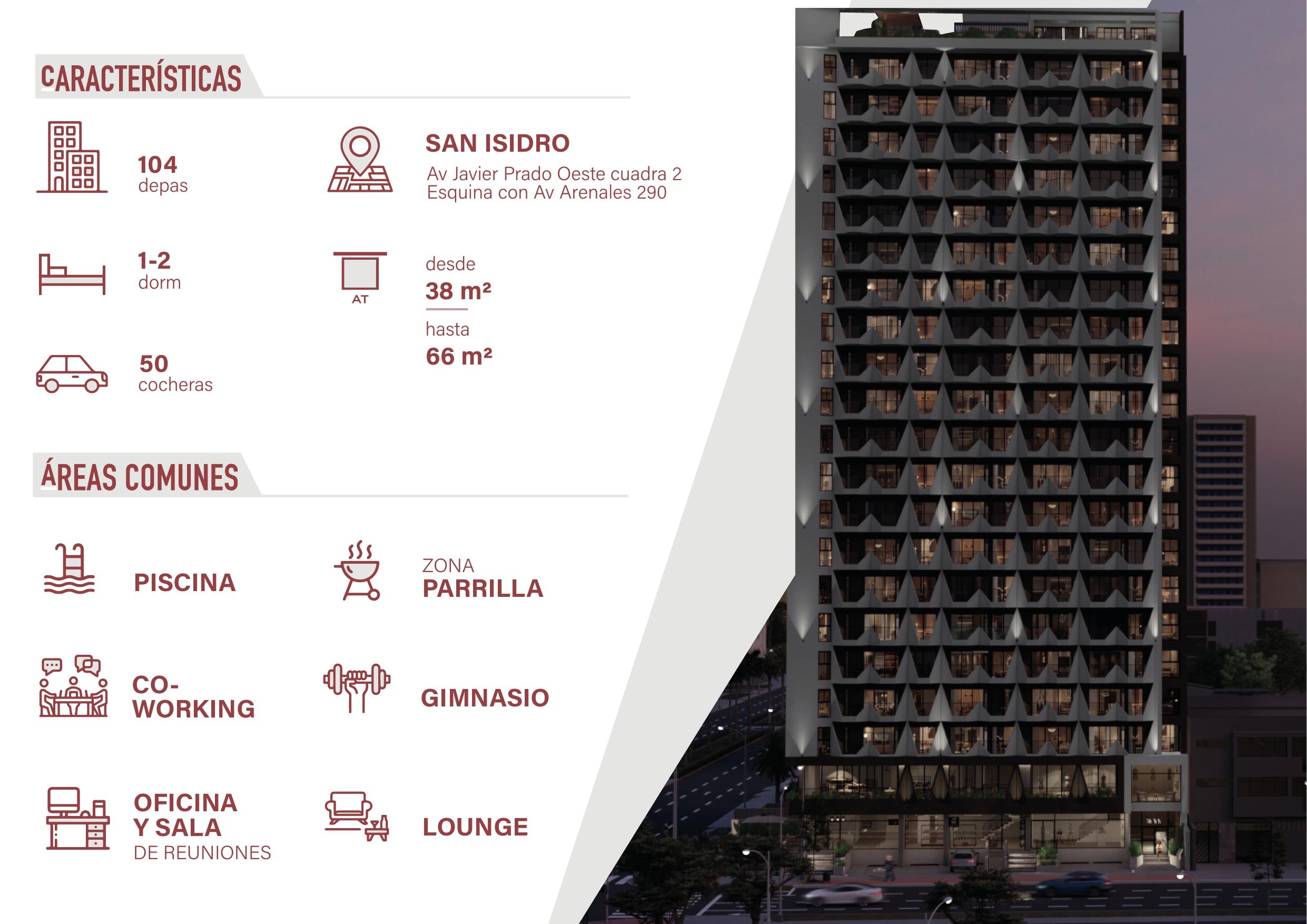 DOM San Isidro — Flat 01 | 2 dorm | 66 m² | Nuevo