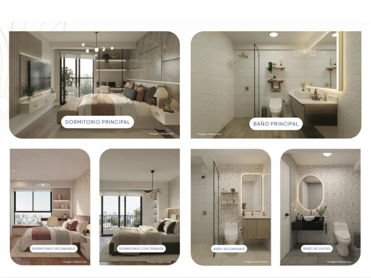 Blossoms — Interiores: dormitorios y baños